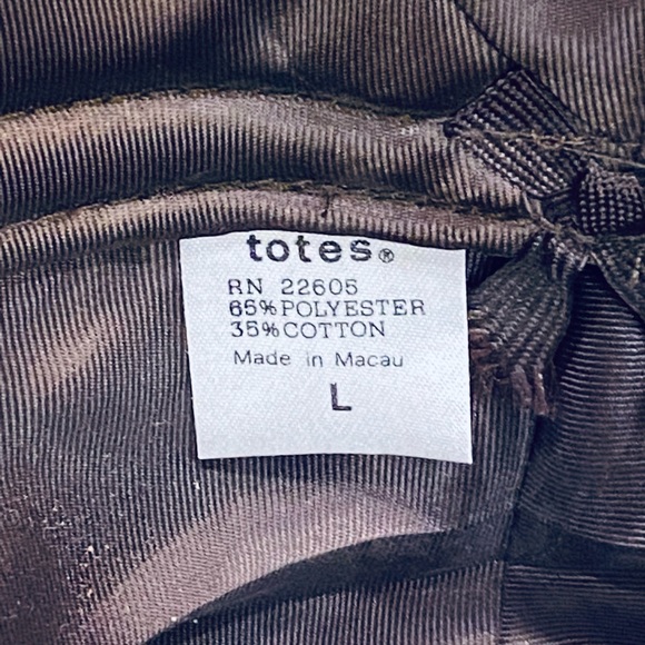 🌟HP🌟VTG 1990-2000s Totes Khaki Fabric Fedora Rain Hat L - Picture 9 of 10